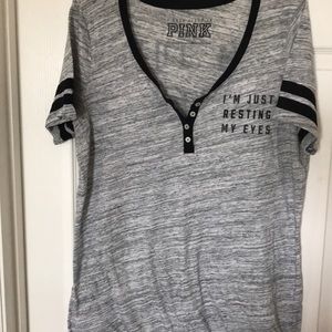 PINK I’M JUST RESTING MY EYES sleep shirt